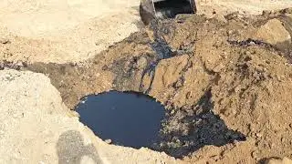 Oil coming from soil #video