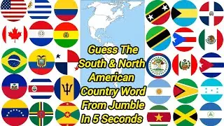Guess The American country From The Jumbled Word ( 5-Second Quiz Challenge! ) 🤔❓#quiz 