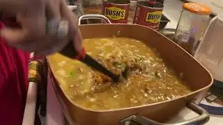 Recipe for baked beans and cornbread