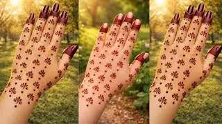 Easy beautiful mehndi design back side | Simple stylish mehndi design back hand | mehndi | mehandi