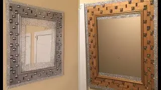 Dollar Tree DIY || Antique Gold & Silver Wall Mirror