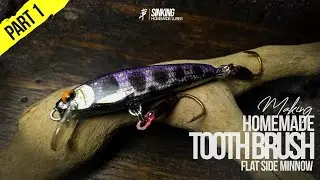 Homemade Lure Build | Build easy flatside minnoe from toothbrush🐟🐟🐟 Part 1