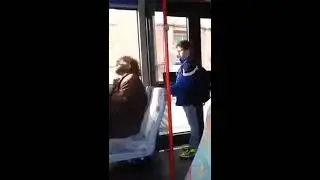 Bekloppter mann im Bus teil 1
