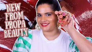 Propa Beauty Power Pouts Shade Extension Lip Swatch Party on Medium/Tan/Brown/ South Asian skin tone