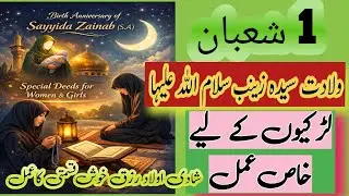 1 shaban amal/Wiladat Sayyida Zainab (s.a) | Roohani Amal for girls 
