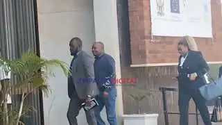 Former Harare South MP Shadreck Mashayamombe arrives at the Harare Magistrates Court this morning
