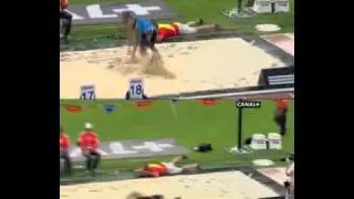 Тройной прыжок мужчины  Compaore foul 18m + Tamgho 17,64m +2,9