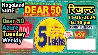 Nagaland State Dear 50 Azure Tuesday Weekly Lottery Result | Dear 50 Lottery Result Today 4pm