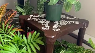 Revamp/Revive old furniture ||DIY plant stand ||Makeover to an old stool || Easy plant stand.
