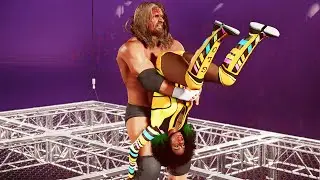 WWE 2k22 Naomi '20 vs Triple H '98, HIAC intergender wrestling