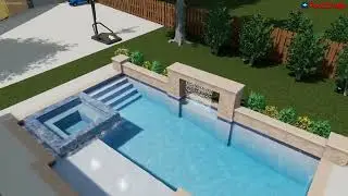 Smith Pool with Spa and Rain Feature-PPAS of the Big Country