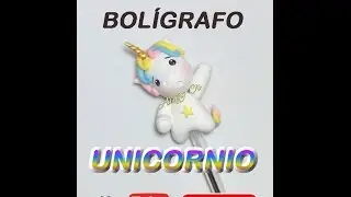 Bolígrafo Unicornio porcelana fría / pasta francesa.