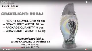 artistic big glass candle DUBAJ AS production of candles for graves and memory places