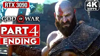 GOD OF WAR PC ENDING Gameplay Walkthrough Part 4 [4K 60FPS ULTRA RTX 3090] - No Commentary