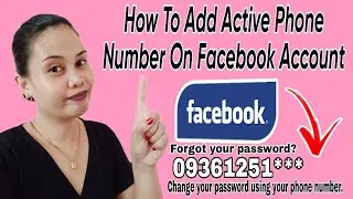 How To Add Active Phone Number On Facebook Account (Forgot your password?) | Vanz Official