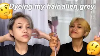 Dyeing my hair grey || Manic Panic