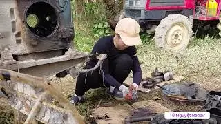 I Wish I Saw This! Genius Girl Mechanic Revives a Tractor Stuck Deep in Mud – Villagers Stunned!