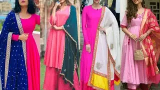 Color Combination Ideas For Pink Suit/ Pink Suit With Contrast Dupatta @PreetyCollection