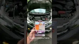Pengetesan PHILIPS Ultinon Rally 3550 LED HIR2 di Headlamp Mobil Model Projector