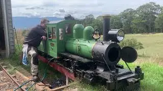 LOAD TESTING 2  12 INCH GAUGE STEAM LOCOS.