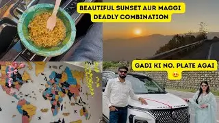 Beautiful Sunset aur Maggi Deadly Combination 😍🤘🏻 | Gadi ki Number Plate agai 😍 