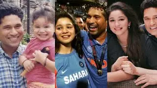 Sachin tendulkar with his daughter Sara tendulkar | sara childhood photos | son | wife | family