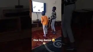 Kids dancing #oneleg dance challenge. someone come and rescue them.