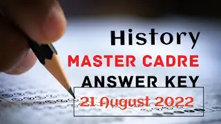 SST Master Cadre 2022 History Answer Key|Master Cadre SST 2022 History Answer Key|Master Cadre 2022