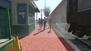 Trainz Railroad Simulator NYC train pulling through Hagersville Ontario