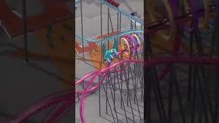 Crazy Floorless Coaster POV in Parkitect   #parkitect #themeparkrides