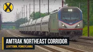 Amtrak, Commuter Trains and Local Freight at Levittown
