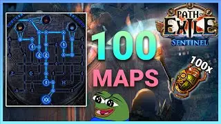 300 Sentinel Clicks in 3 Minutes | 100 Maps | Path of Exile sentinel 3.18