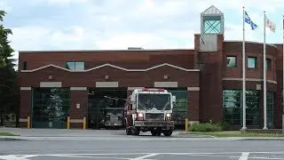 Laval Fire Dept. Spare pumper 257 responding from Station 3