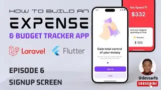 Episode 6: Penger (Expense Tracker App) - Signup Screen
