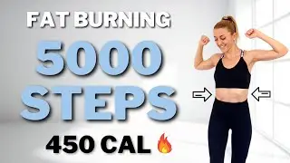 🔥5000 STEPS TURBO WALKING🔥AB FOCUSED Walking Workout for Weight Loss🔥Knee Friendly🔥No Repeats🔥