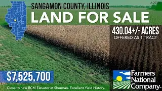 Land For Sale | 430.04 +/- Acres, Sangamon County, Illinois