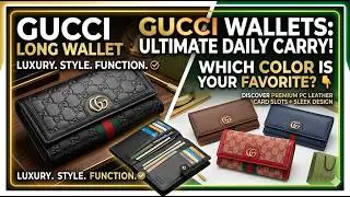 Gucci Leather Wallet &ndash; Premium Style & Function in One! #diy #bagsonline #wallet #gucci