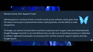 REMOTE  ACCESS  TECH SUPPORT FRAUD