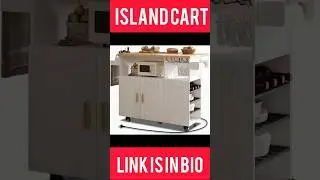 Rolling Mobile Kitchen Island Cart Bar with #kitchen #shorts #amazon
