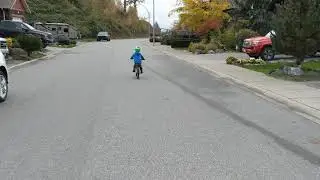 Oliver on his bike