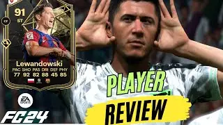 Unleash ROBERT LEWANDOWSKI's Power - Inform EA FC 24 Player Review!