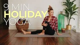 9 Min Holiday Yoga: Stimulate Digestion & Relieve Bloating (Active Flow)