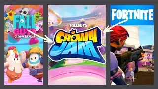 Playing the new fall guys crown jam on fortnite with my two friends