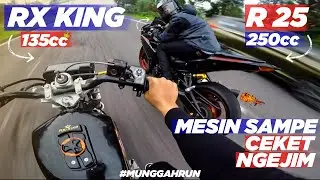 RX KING VS R25 KEJAR KEJARAN SAMPE MESIN CEKET/NGEJIM DI JALUR WATES LEMBANG 😈 | MOTOVLOG RXKING
