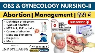 Abortion | Obstetrics & Gynecology Nursing-II | B.Sc. Nursing | 7th Semester