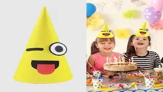 How To Make Birthday DIY Emoji Cap |  Paper Birthday Cap | Funny Emoji | farid Art and Craft