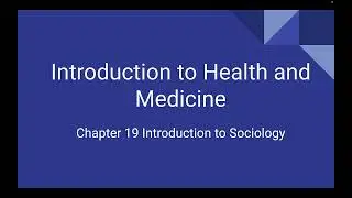 Chapter 19 Introduction to Sociology Health and Illness