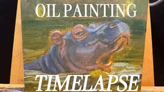 Watch a Hippo Come to Life | Realistic Animal Painting Timelapse