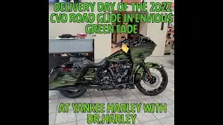 Dr.Harley took delivery of a 22CVO RoadGlide in Envious Green Fade. Thank you Yankee Harley Davidson