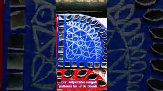 Diy-Adjustable Rangoli patterns For 🎇🪔 Diwali/ytshorts2025/Festive Vibes